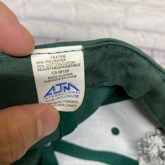 Vintage Trucker Hat Cap Strap Back Green STAJAS Oilfield Trucking Adjustable - Picture 8 of 8